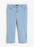 Jeans capri, a vita media, bonprix