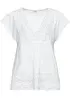 Maglia con pizzo sullo scollo, bonprix