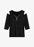 Maglia con cut-out in viscosa, bonprix
