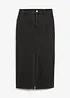Gonna midi di jeans con spacco, bonprix