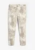 Pantaloni cropped elasticizzati fantasia, bonprix