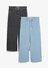 Jeans capri elasticizzati comfort (pacco da 2), bonprix