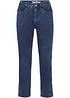Jeans elasticizzati cropped straight, a vita media, bonprix