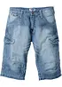 Bermuda cargo lunghi elasticizzati in jeans leggeri, relaxed fit, bonprix
