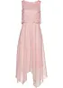 Abito midi in chiffon con pizzo, bonprix