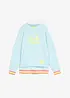 Felpa oversize con bordi colorati in puro cotone, bonprix