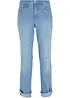 Jeans risvoltabili straight, a vita media, bonprix