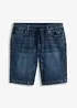 Bermuda elasticizzati in jeans leggero con elastico in vita, slim fit, bonprix