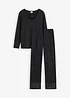 Pigiama con pizzo delicato, bonprix