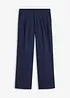 Pantaloni a palazzo gessati con pinces, bonprix