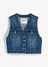 Gilet in jeans elasticizzato, bonprix