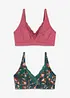 Reggiseno senza ferretto con cotone biologico (pacco da 2), bonprix