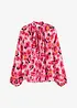 Blusa in chiffon con fiocco, bonprix