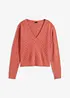 Maglione cropped traforato, bonprix