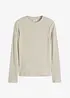Maglia a maniche lunghe a coste in puro cotone, bonprix