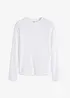 Maglia a maniche lunghe a coste in puro cotone, bonprix