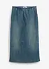 Gonna di jeans lunga elasticizzata, bonprix