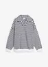 Felpa con scollo a V e colletto polo, bonprix