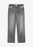 Jeans a vita alta in cotone biologico, straight, bonprix