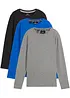 Maglia a maniche lunghe con cotone biologico (pacco da 3), bonprix