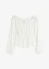 Blusa con spalle scoperte in viscosa crinkle, bonprix