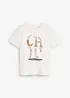 T-shirt con stampa glitterata, bonprix