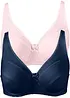 Reggiseno con ferretto e mesh (pacco da 2), bonprix