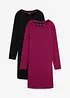 Abito in jersey aderente (pacco da 2), bonprix