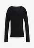 Maglione a costine in lana merino, bonprix