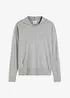 Maglione con cappuccio e tasca a marsupio in misto viscosa, bonprix