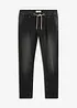 Jogger di jeans con cinta comoda regular fit, tapered, bonprix