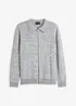 Cardigan con colletto, cerniera e cotone riciclato, bonprix