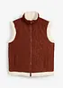 Gilet double face in pile teddy, bonprix