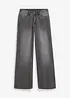 Jeans wide leg elasticizzati, vita media, bonprix