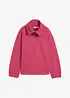 Felpa casual con colletto grande e zip, bonprix