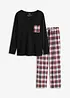 Pigiama con pantaloni in flanella, bonprix