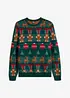 Maglione natalizio in poliacrilico riciclato, bonprix