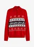 Maglione norvegese con zip, bonprix