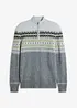Maglione norvegese con colletto dritto, bonprix