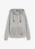 Felpa con zip, cappuccio in maglia e tasche, bonprix