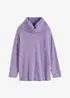 Maglione a collo alto in morbido filato effetto piume, bonprix