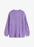 Maglione oversize con lavorazione a trecce, bonprix