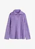 Maglione a coste con zip, bonprix