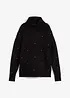 Maglione a collo alto con strass, bonprix