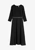 Abito midi in chiffon leggero con pizzo al corpino, bonprix