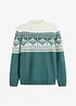 Maglione norvegese con collo dritto, bonprix