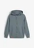 Felpa con zip e cappuccio in puro cotone, bonprix