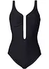 Costume intero con cerniera e effetto modellante leggero, bonprix