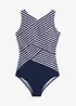 Costume intero con motivo incrociato ed effetto modellante medio, bonprix