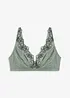 Bralette a triangolo senza ferretto con effetto lucido, bonprix